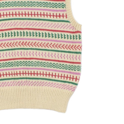 Womens Sweater Vest Jumper Striped