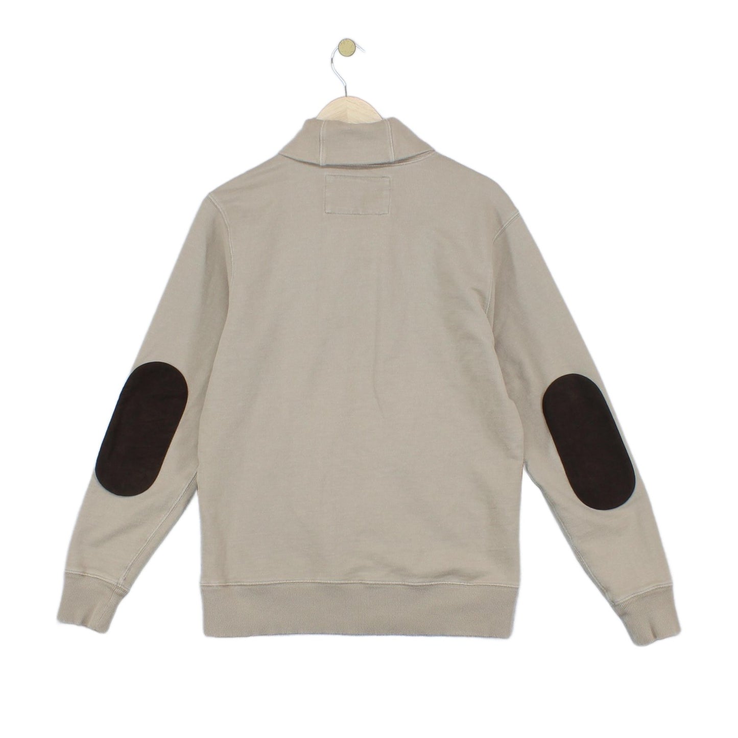 Mens Cowl Neck Sweatshirt Elbow Patches