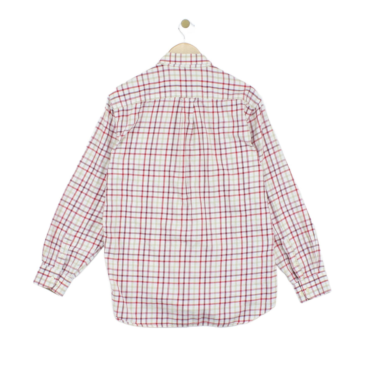 Mens Check Shirt Long Sleeve Button Up