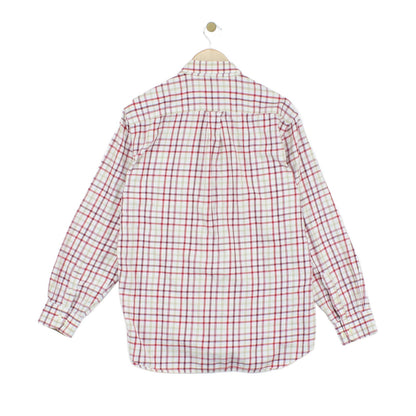 Mens Check Shirt Long Sleeve Button Up