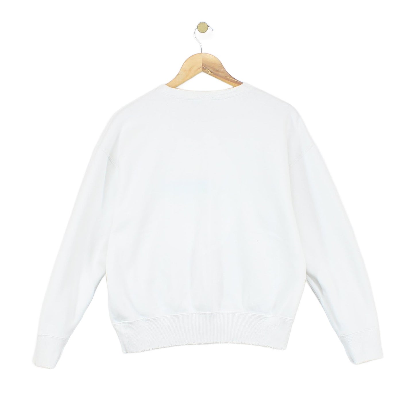 Womens Distressed Sweatshirt Crew Neck Stripes