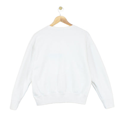 Womens Distressed Sweatshirt Crew Neck Stripes