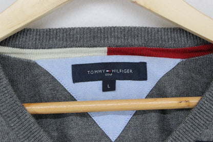 Mens Wool V-Neck Jumper Golf Knit