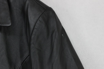 Womens Leather Jacket Collared