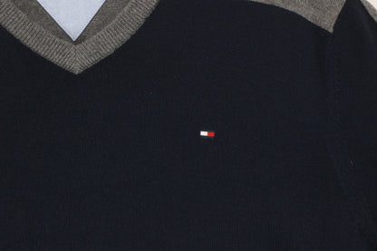 Mens Wool V-Neck Jumper Golf Knit