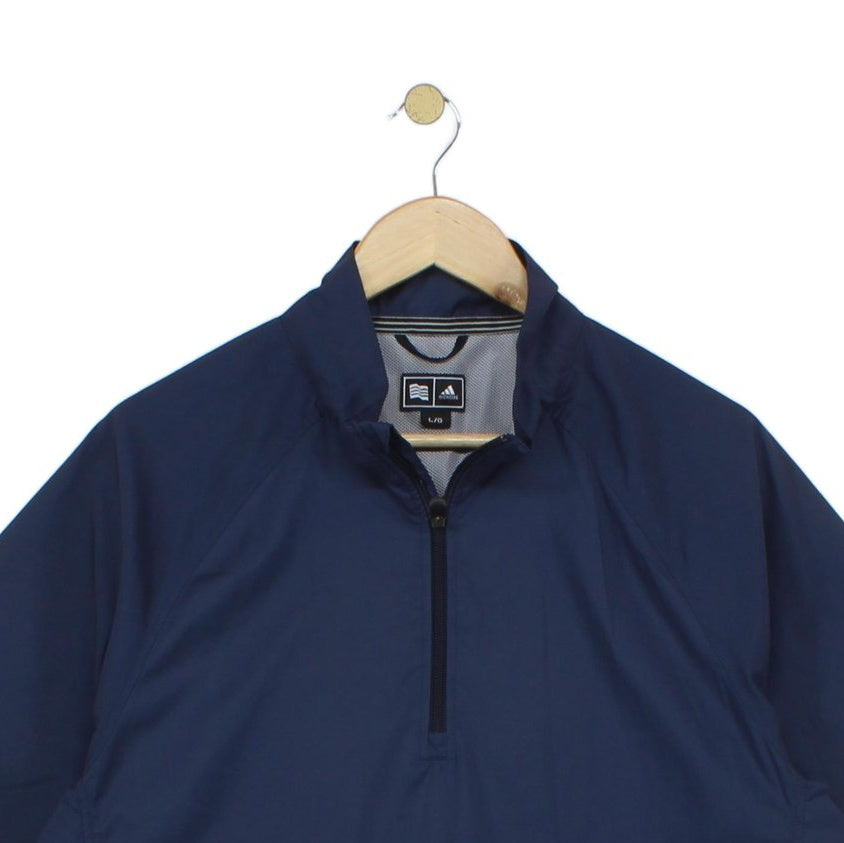 Mens 1/4 Zip Windbreaker Jacket Active Short Sleeve