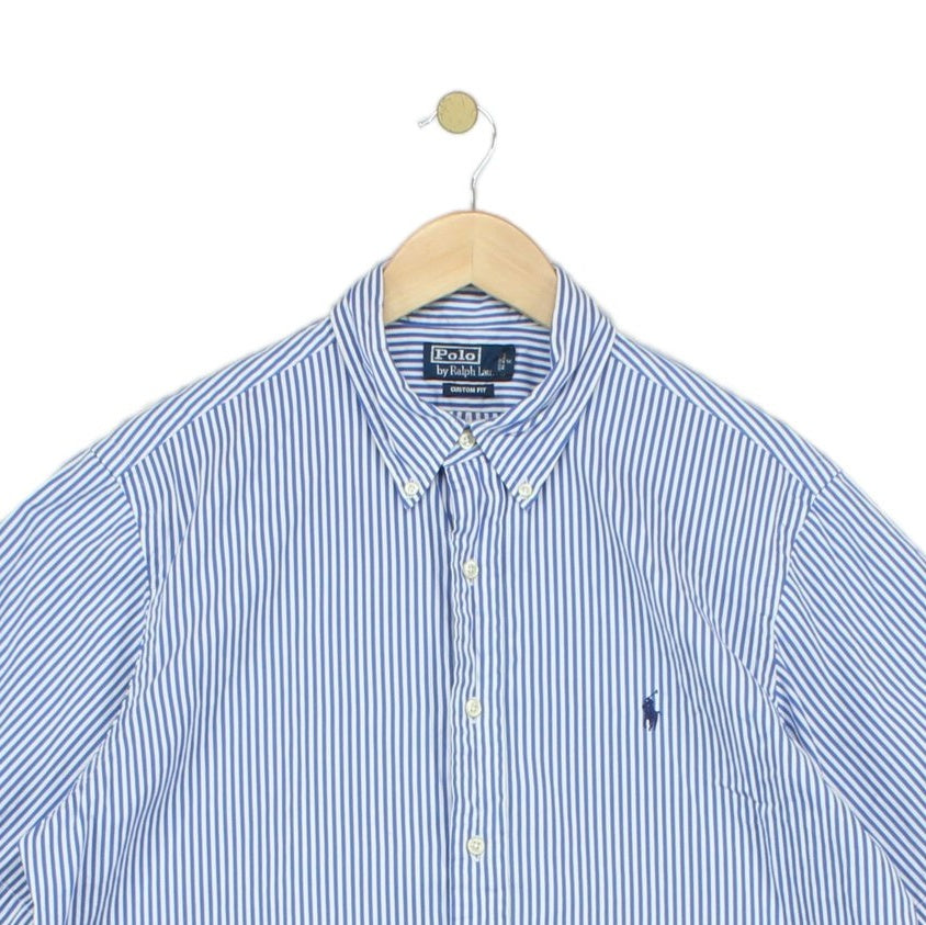 Mens Striped Shirt  Custom Fit Short Sleeve