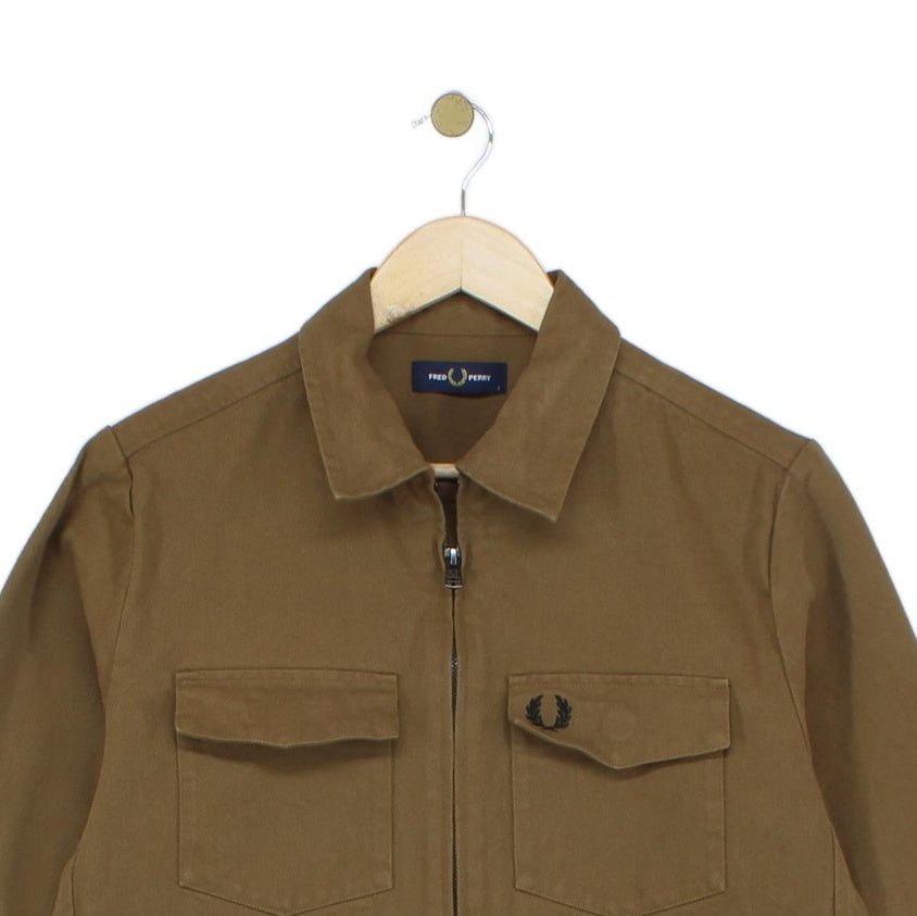 Mens Jacket Full Zip Collared Cotton