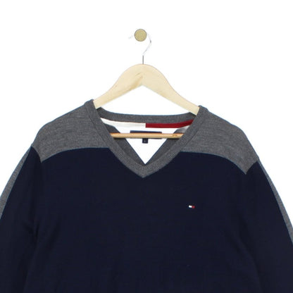Mens Wool V-Neck Jumper Golf Knit