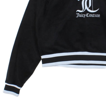 Womens Velour Sweatshirt Embroidered Logo