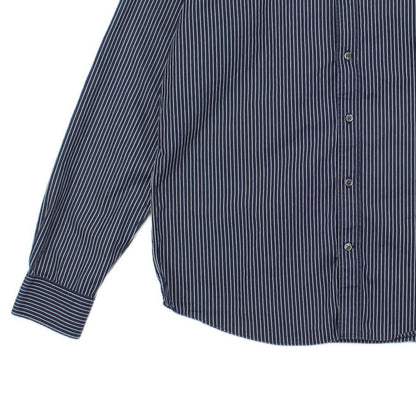 Mens Striped Shirt Button Up Long Sleeve