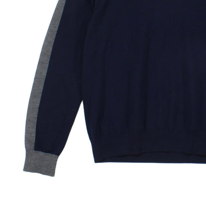 Mens Wool V-Neck Jumper Golf Knit