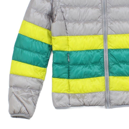 Womens Quilted Jacket Lightweight Hooded Striped Down