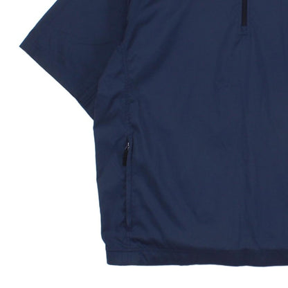 Mens 1/4 Zip Windbreaker Jacket Active Short Sleeve