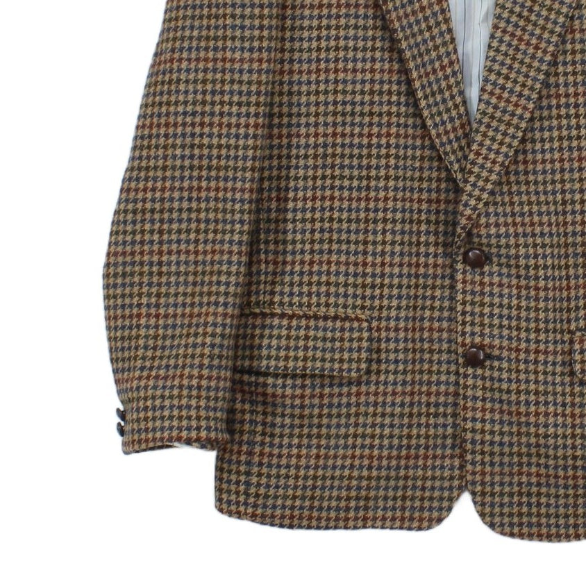 Mens Tweed Blazer Uk Made Check Pattern