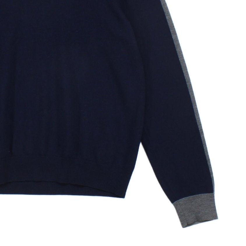 Mens Wool V-Neck Jumper Golf Knit