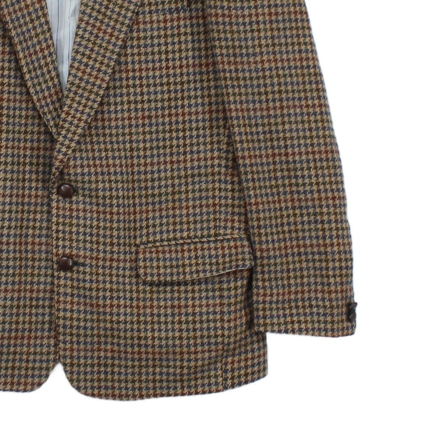 Mens Tweed Blazer Uk Made Check Pattern