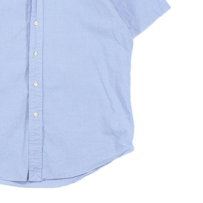 Mens Check Shirt Button Down Short Sleeve