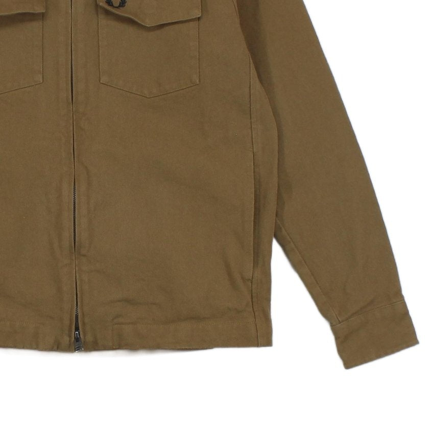 Mens Jacket Full Zip Collared Cotton
