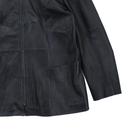 Womens Leather Jacket Collared