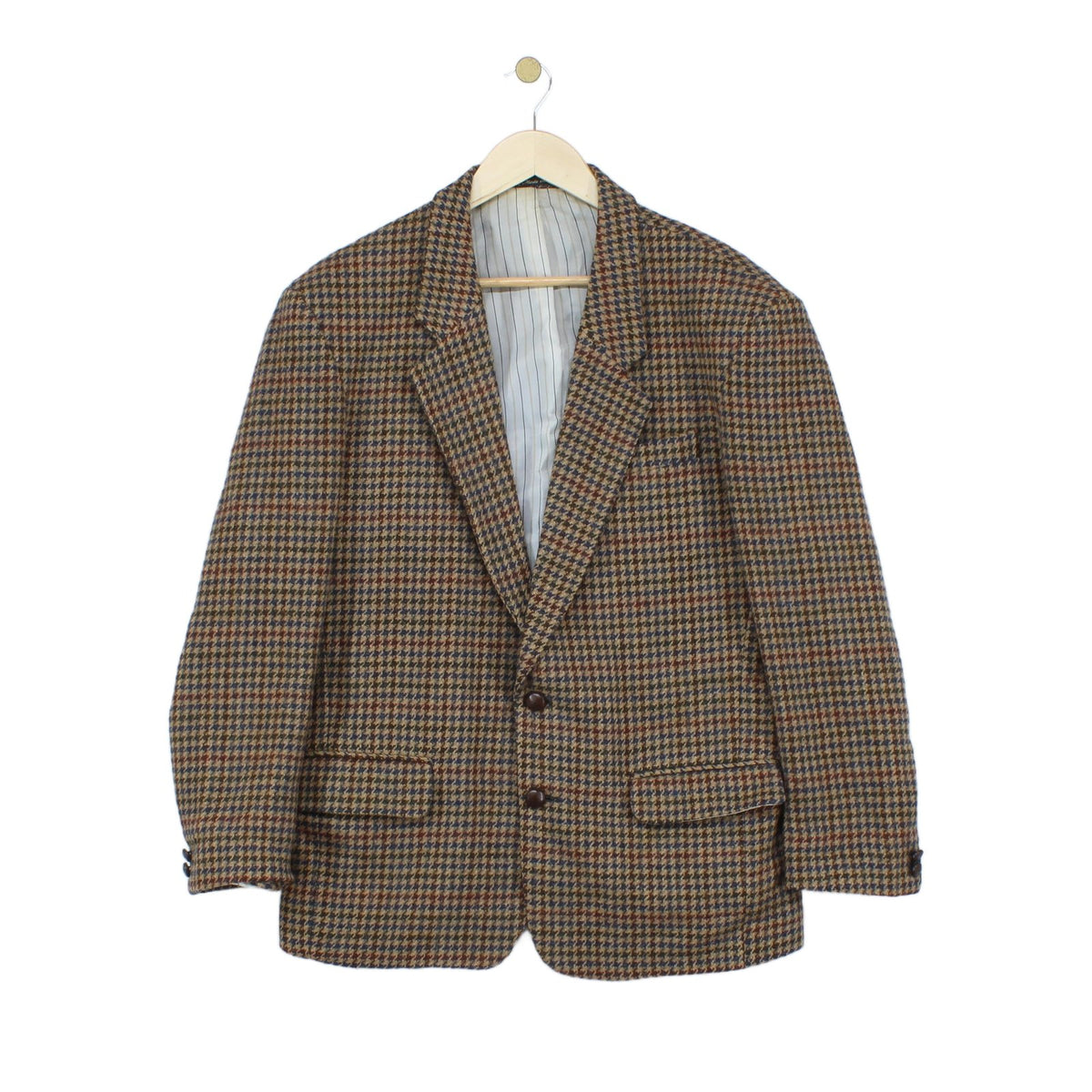 Mens Tweed Blazer Uk Made Check Pattern