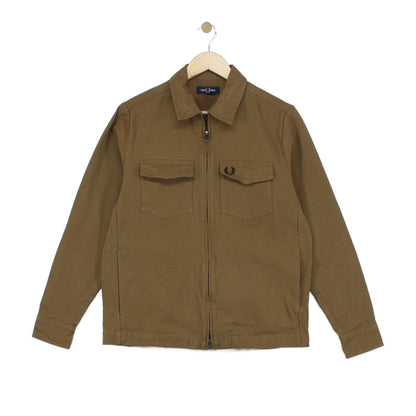 Mens Jacket Full Zip Collared Cotton