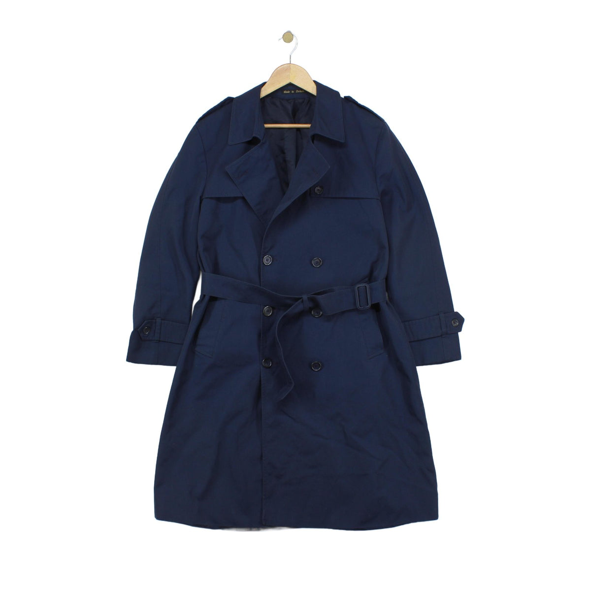 Mens Trench Coat Uk Made Double Breasted