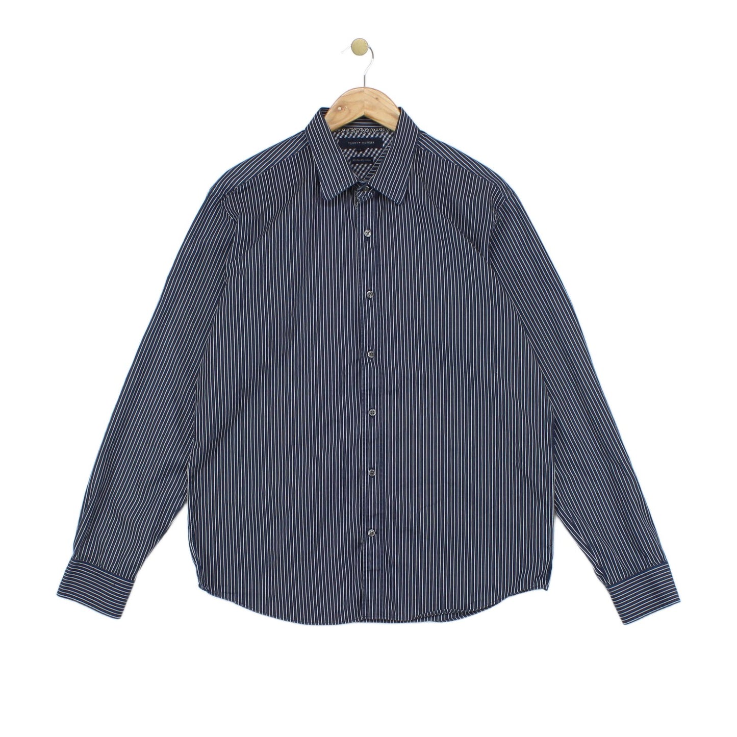 Mens Striped Shirt Button Up Long Sleeve
