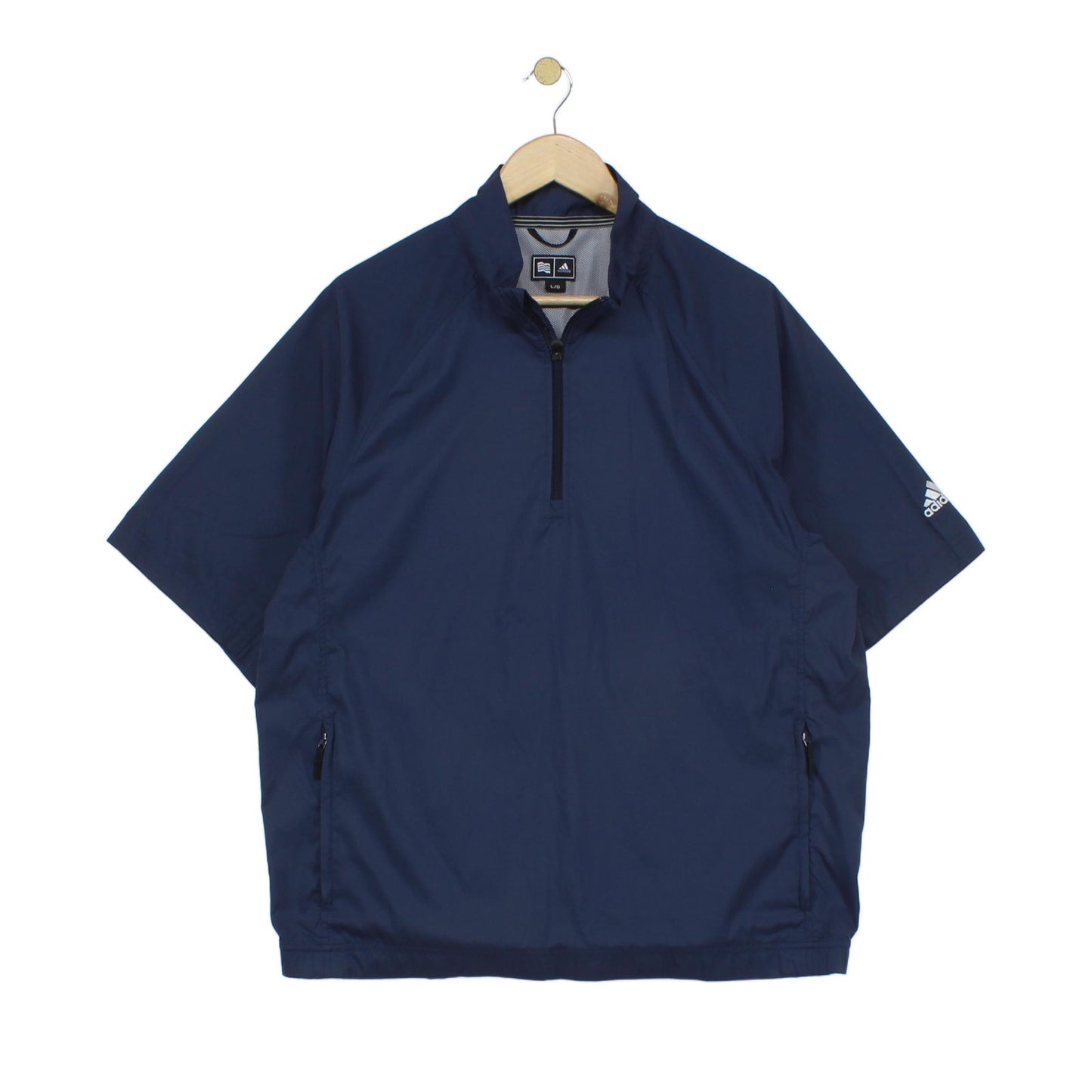 Mens 1/4 Zip Windbreaker Jacket Active Short Sleeve
