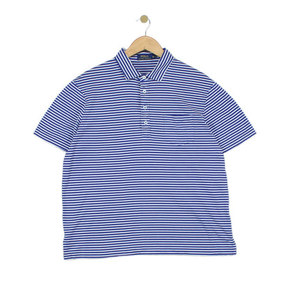 Mens Striped Polo Shirt Short Sleeve Casual Classic