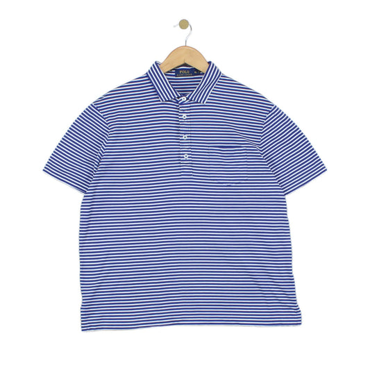 Mens Striped Polo Shirt Short Sleeve Casual Classic