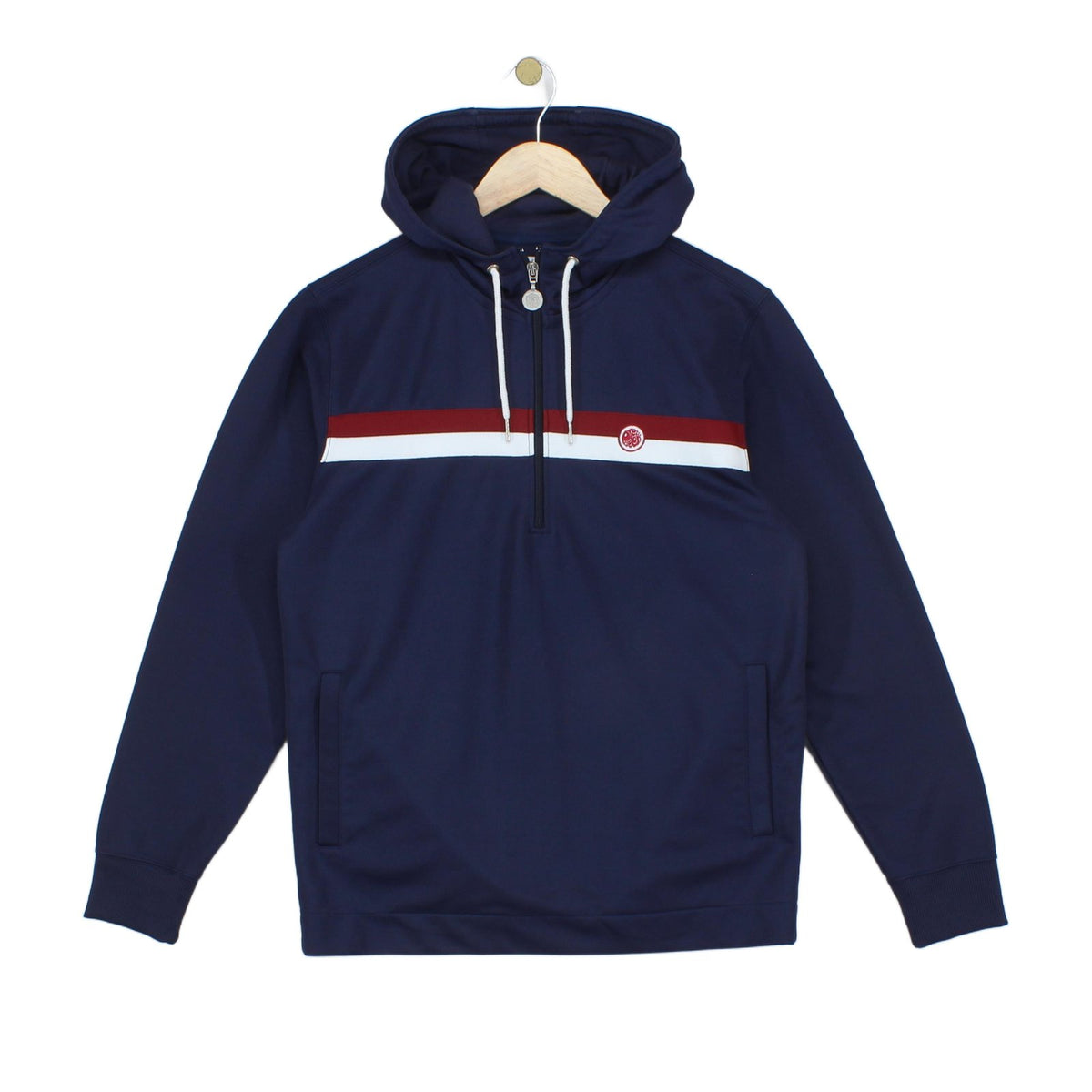 Mens 1/4 Zip Hoodie Made In Portugal Drawstring