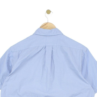 Mens Check Shirt Button Down Short Sleeve