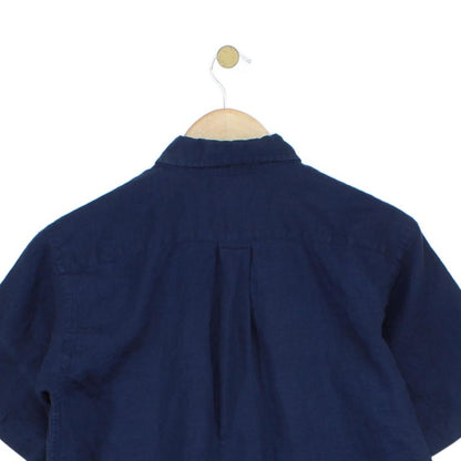 Boys Linen Shirt Button Down Short Sleeve