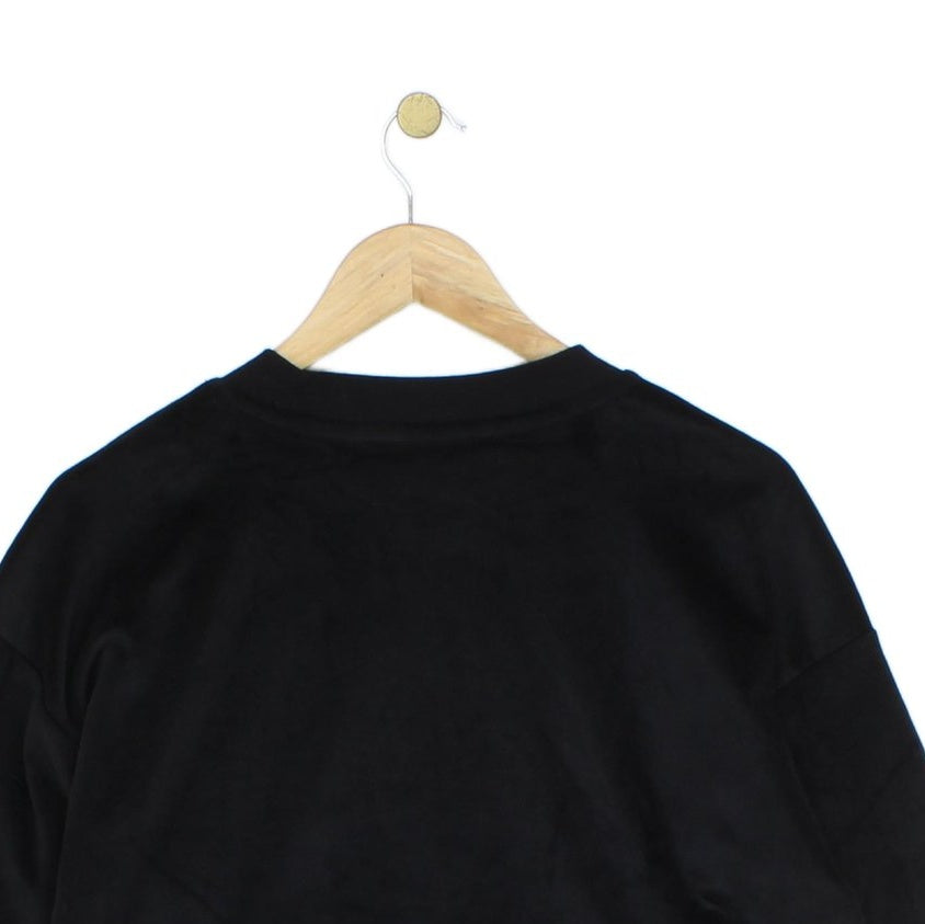 Womens Velour Sweatshirt Embroidered Logo