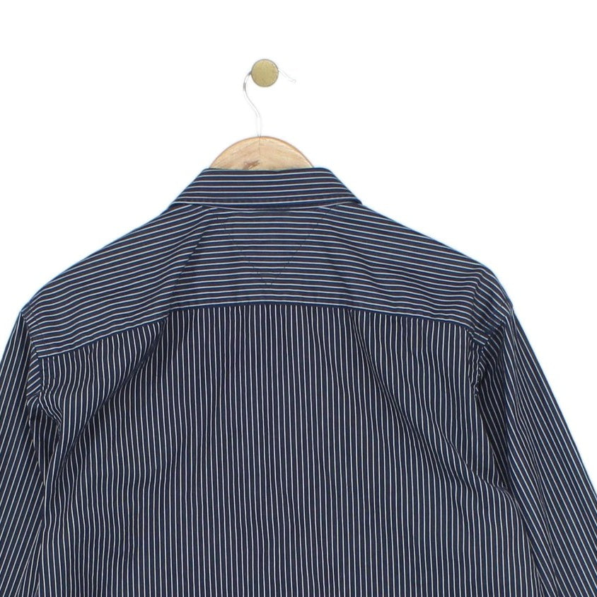 Mens Striped Shirt Button Up Long Sleeve