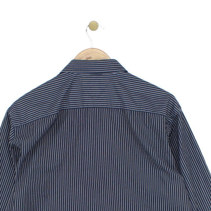 Mens Striped Shirt Button Up Long Sleeve