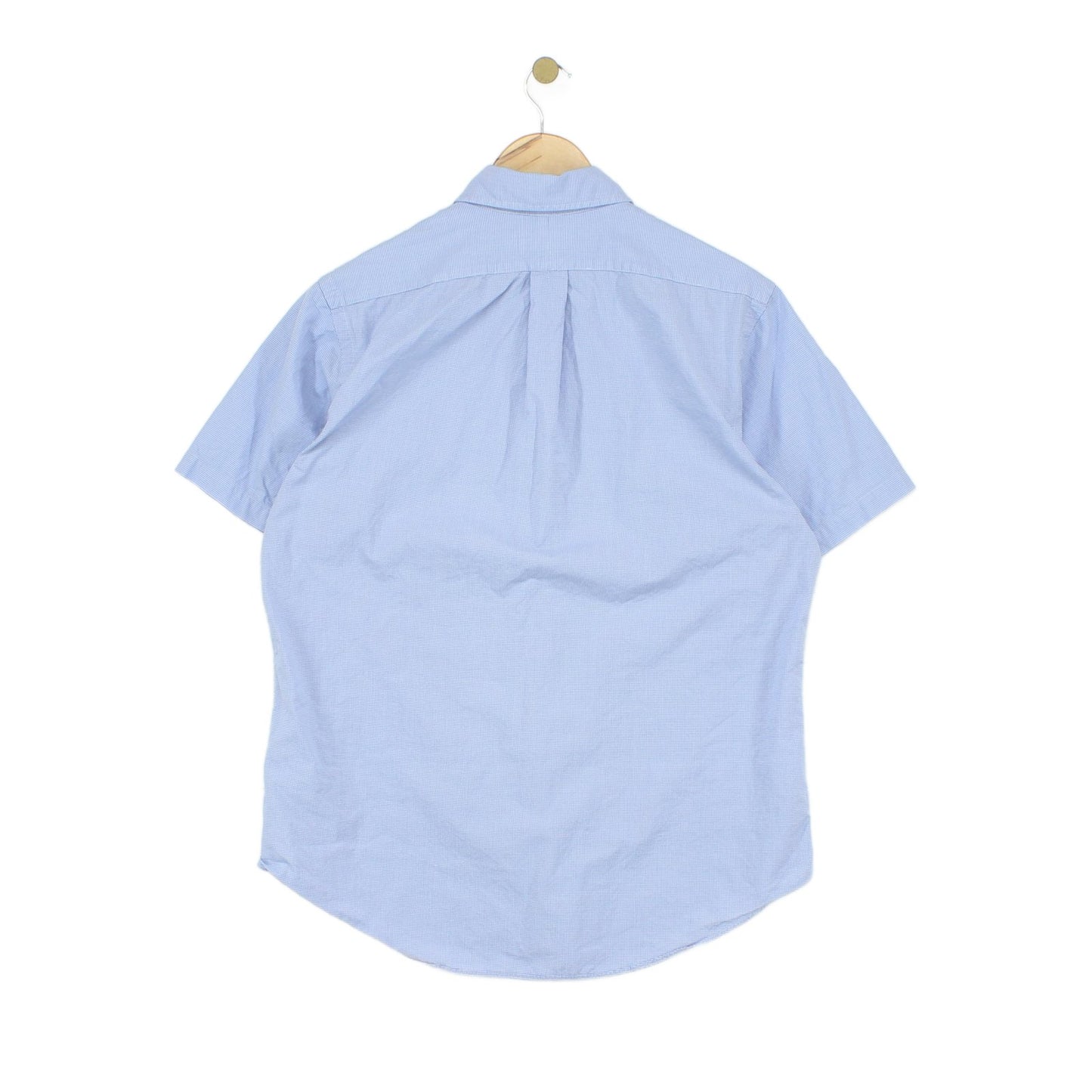 Mens Check Shirt Button Down Short Sleeve