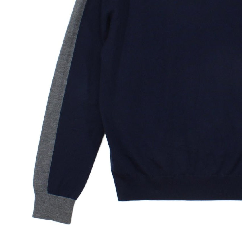 Mens Wool V-Neck Jumper Golf Knit