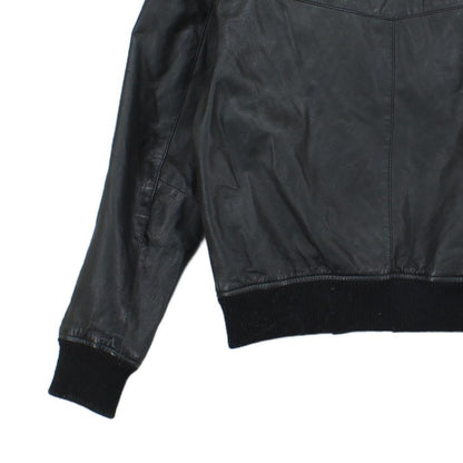 Mens Leather Jacket Biker Full Zip