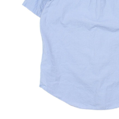 Mens Check Shirt Button Down Short Sleeve