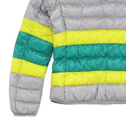 Womens Quilted Jacket Lightweight Hooded Striped Down