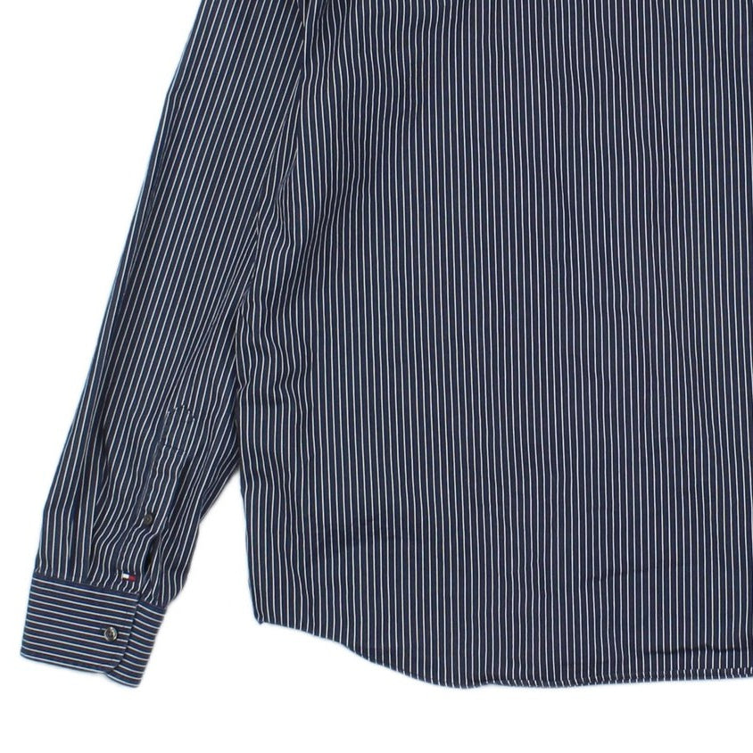 Mens Striped Shirt Button Up Long Sleeve