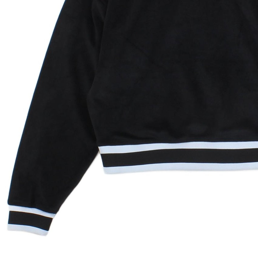 Womens Velour Sweatshirt Embroidered Logo