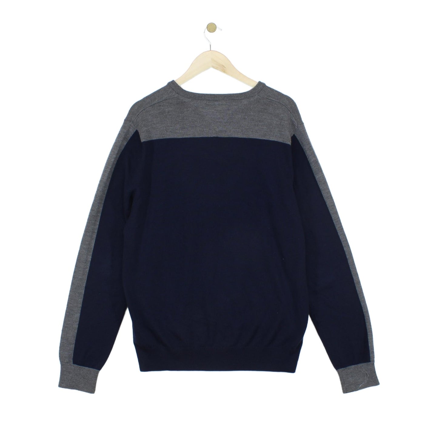 Mens Wool V-Neck Jumper Golf Knit