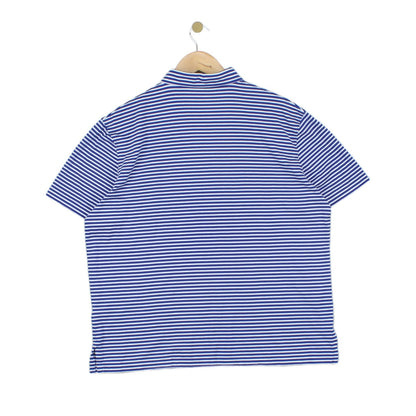 Mens Striped Polo Shirt Short Sleeve Casual Classic