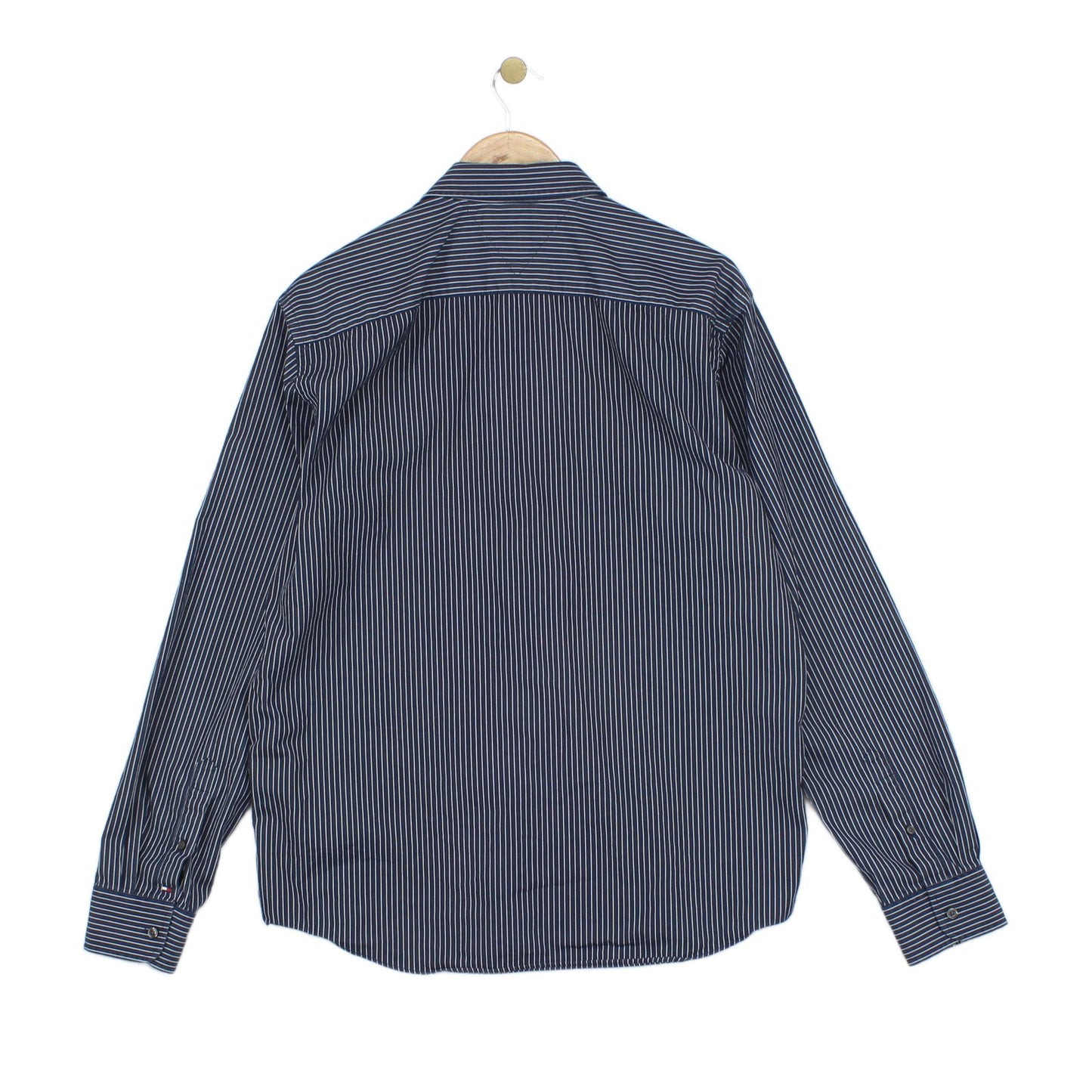 Mens Striped Shirt Button Up Long Sleeve