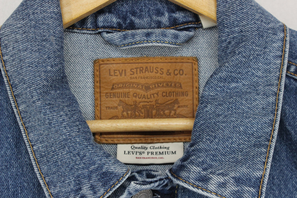 Mens Denim Jacket Classic Trucker Cotton