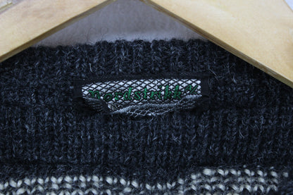 Mens Nordic Jumper Knit Buttoned Wool