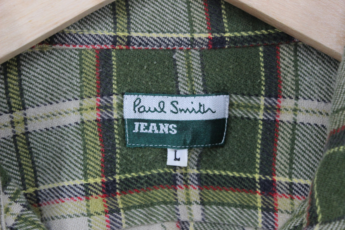 Mens Flannel Plaid Shirt Uk Made Long Sleeve